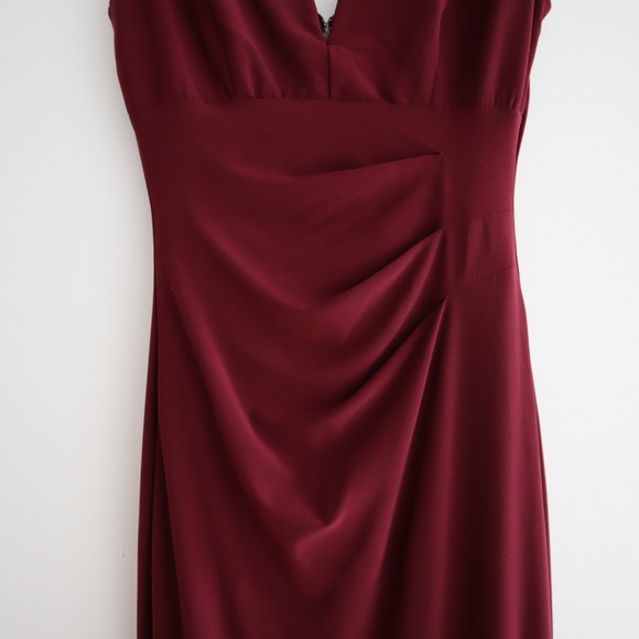 Le Chateau Front Slit Bodycon Maxi - Wine … - Picture 6 of 9